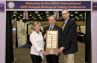 Caryl Griffin and Jim Welch of Elizabeth R. Griffin Foundation presenting the Griffin Lecture Award to Uwe Mueller-Doblies, PhD, 2017 ABSA International Conference