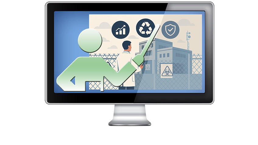 Graphic for Webinar 7V. We Built the BSL-3… Now What? Operational Management, Sustainability, and Risk-Based Decision Making for High-Containment Laboratories 